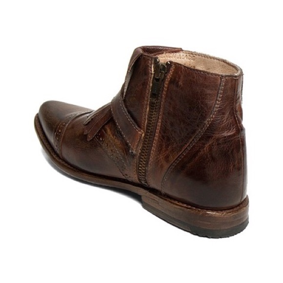 new Bed Stu ❉ Handmade Ankle Bootie ❉ Teak Rustic - Picture 7 of 10